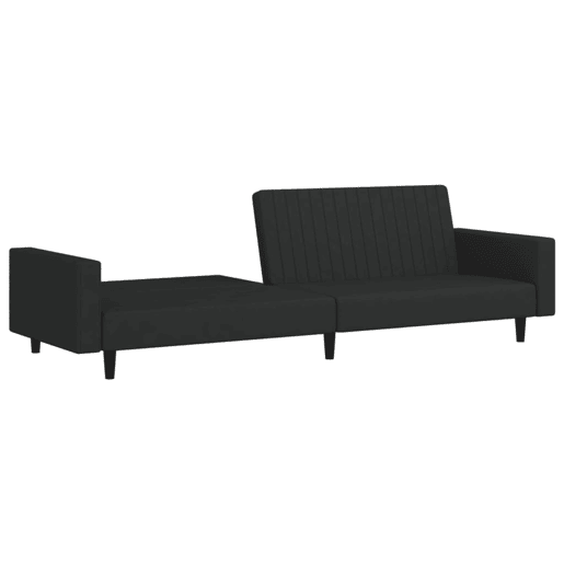 Sofá-cama, Sofá conversível de 2 lugares veludo preto