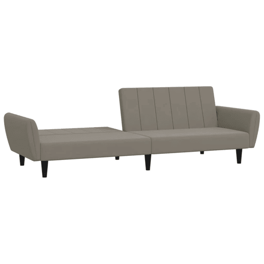 Sofá-cama, Sofá conversível de 2 lugares veludo cinzento-claro