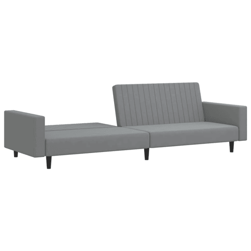 Sofá-cama, Sofá conversível de 2 lugares veludo cinzento-claro