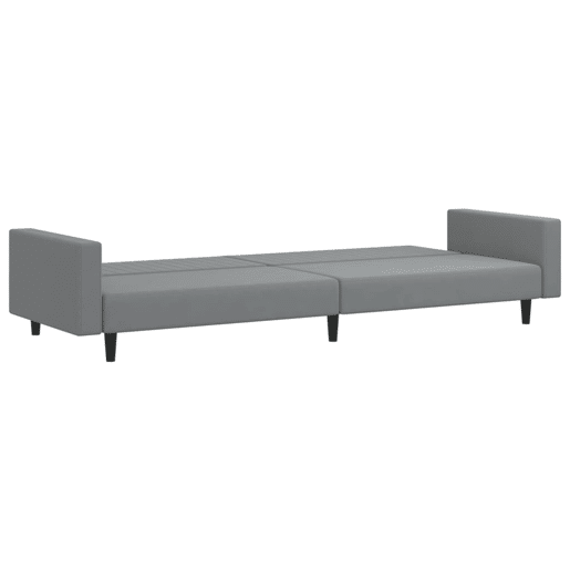 Sofá-cama, Sofá conversível de 2 lugares veludo cinzento-claro