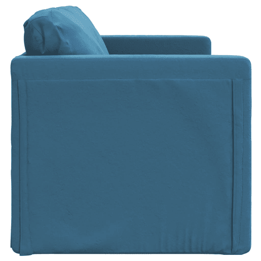 Sofá-cama, Sofá conversível sem pés 122x204x55 cm veludo azul