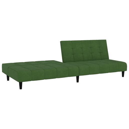 Sofá-cama, Sofá conversível de 2 lugares veludo verde-escuro