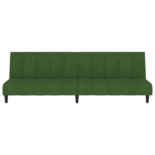Sofá-cama, Sofá conversível de 2 lugares veludo verde-escuro