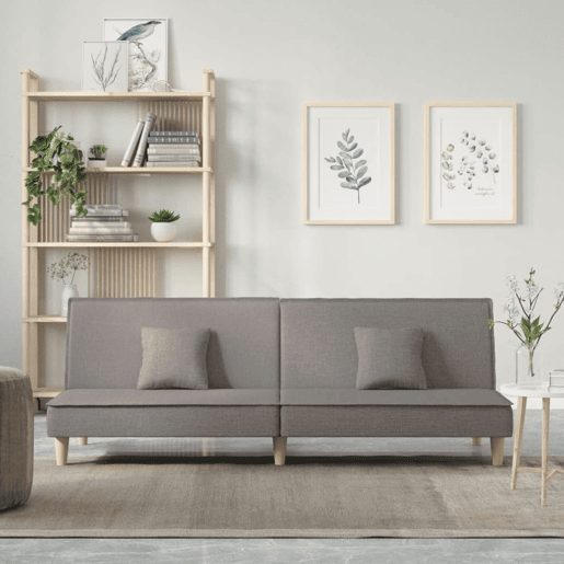 Sofá-cama, Sofá conversível tecido cinzento-acastanhado