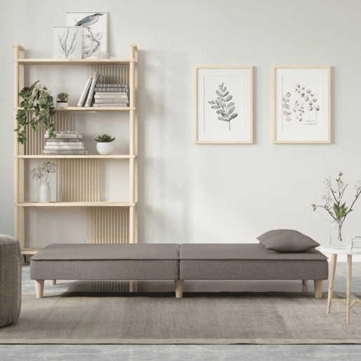 Sofá-cama, Sofá conversível tecido cinzento-acastanhado