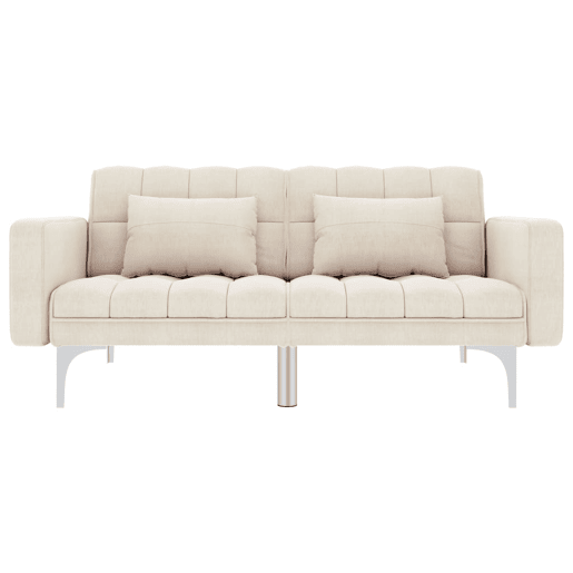 vidaXL Sofá-cama tecido creme vidaXL Sofá-cama tecido creme