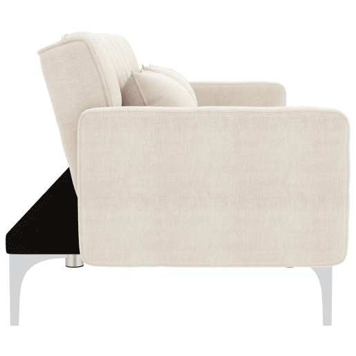 vidaXL Sofá-cama tecido creme vidaXL Sofá-cama tecido creme