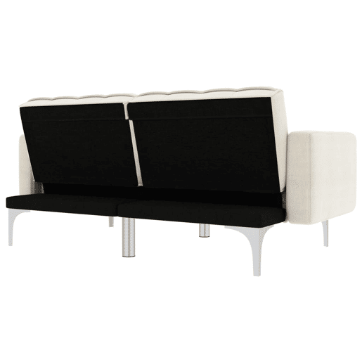 vidaXL Sofá-cama tecido creme vidaXL Sofá-cama tecido creme