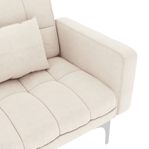 vidaXL Sofá-cama tecido creme vidaXL Sofá-cama tecido creme