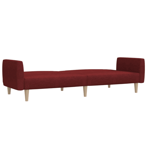 Sofá-cama, Sofá conversível de 2 lugares tecido vermelho tinto