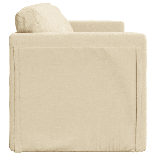 Sofá-cama, Sofá conversível sem pés 112x174x55 cm tecido cor creme