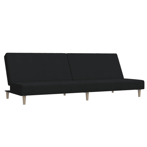Sofá-cama, Sofá conversível de 2 lugares tecido preto Sofá-cama, Sofá conversível de 2 lugares tecido preto