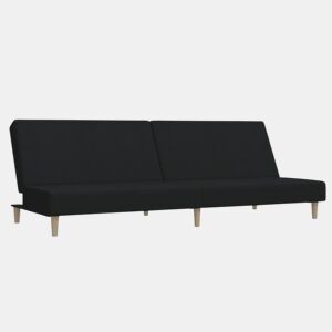 Sofá-cama, Sofá conversível de 2 lugares tecido preto
