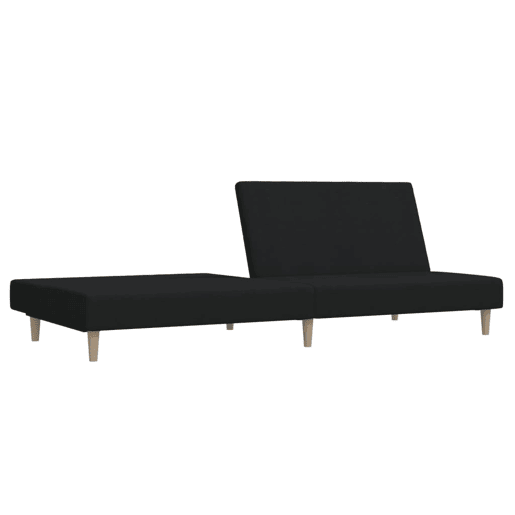 Sofá-cama, Sofá conversível de 2 lugares tecido preto Sofá-cama, Sofá conversível de 2 lugares tecido preto