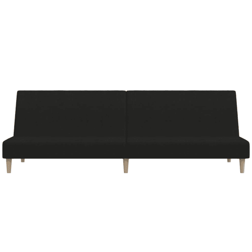 Sofá-cama, Sofá conversível de 2 lugares tecido preto Sofá-cama, Sofá conversível de 2 lugares tecido preto