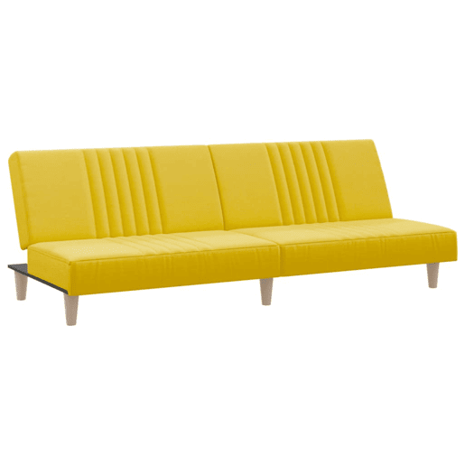 Sofá-cama, Sofá conversível tecido amarelo-claro Sofá-cama, Sofá conversível tecido amarelo-claro