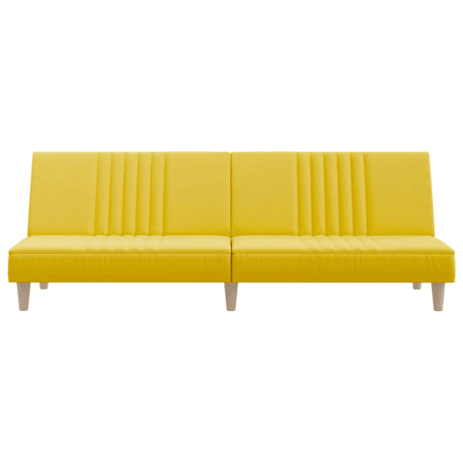 Sofá-cama, Sofá conversível tecido amarelo-claro Sofá-cama, Sofá conversível tecido amarelo-claro