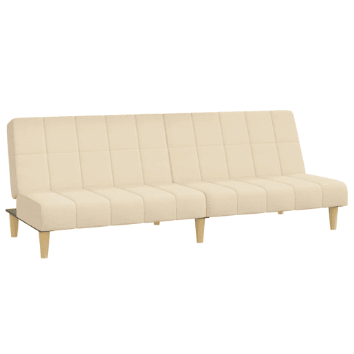 Sofá-cama, Sofá conversível de 2 lugares tecido cor creme Sofá-cama, Sofá conversível de 2 lugares tecido cor creme