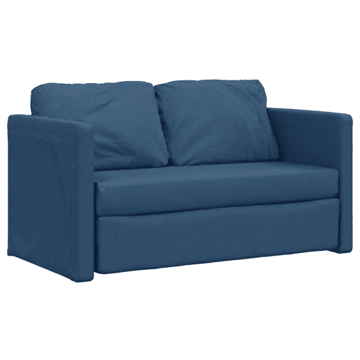 Sofá-cama, Sofá conversível sem pés 112x174x55 cm tecido azul