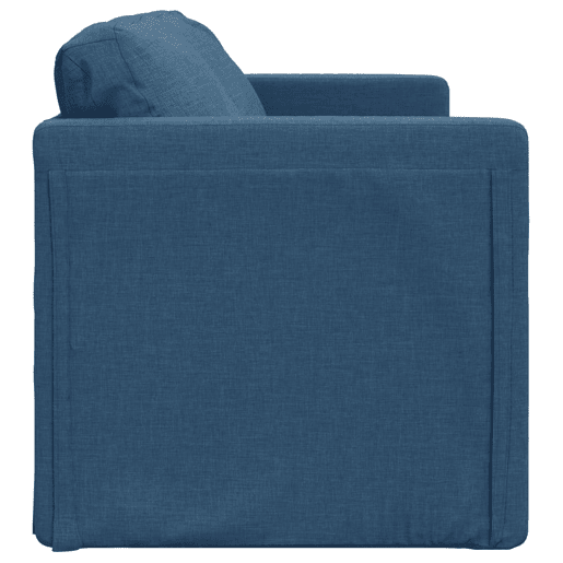 Sofá-cama, Sofá conversível sem pés 112x174x55 cm tecido azul