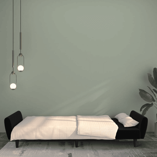 Sofá-cama, Sofá conversível de 2 lugares veludo preto