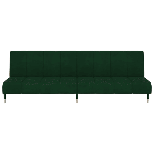 Sofá-cama, Sofá conversível de 2 lugares veludo verde-escuro