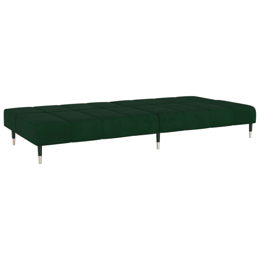 Sofá-cama, Sofá conversível de 2 lugares veludo verde-escuro