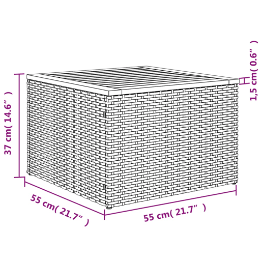 vidaXL 10 pcs conjunto sofás de jardim c almofadões vime PE cinzento