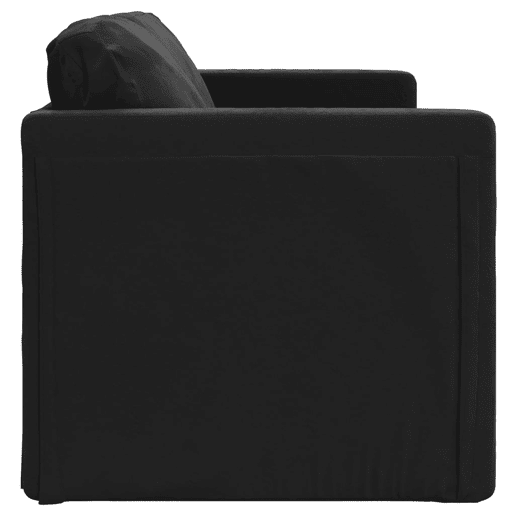 Sofá-cama, Sofá conversível sem pés 122x204x55 cm veludo preto