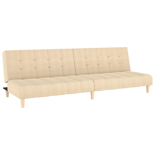 Sofá-cama, Sofá conversível de 2 lugares tecido cor creme