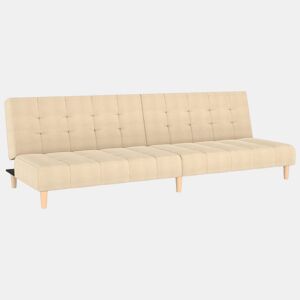 Sofá-cama, Sofá conversível de 2 lugares tecido cor creme