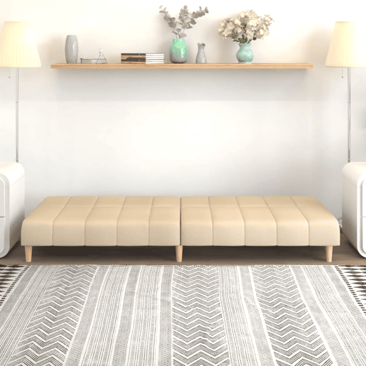 Sofá-cama, Sofá conversível de 2 lugares tecido cor creme