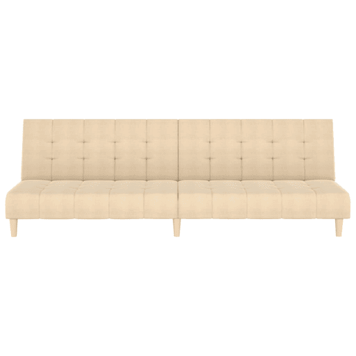 Sofá-cama, Sofá conversível de 2 lugares tecido cor creme