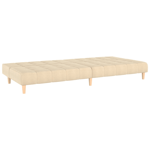 Sofá-cama, Sofá conversível de 2 lugares tecido cor creme