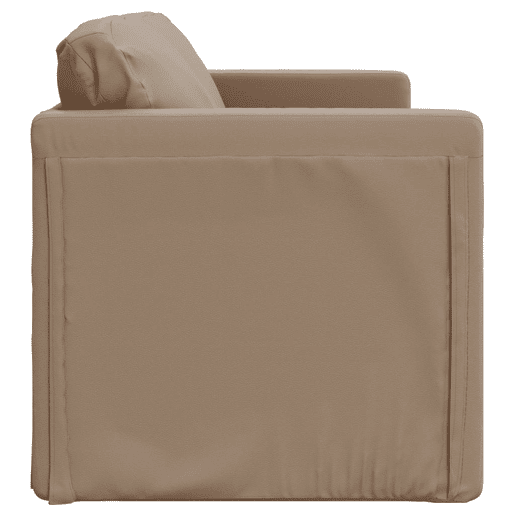 Sofá-cama, Sofá conversível sem pés 112x174x55 cm couro artificial cappuccino