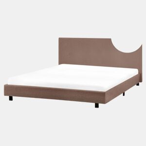 Cama Bouclé ALBI 180 x 200 cm Castanho