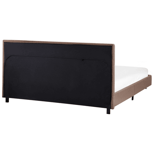 Cama Bouclé ALBI 180 x 200 cm Castanho