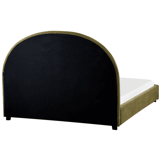 Cama Bouclé VAUCLUSE 140 x 200 cm Verde-oliva