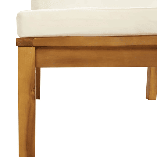 vidaXL 2 pcs conjunto sofás de jardim c almofadões branco nata acácia
