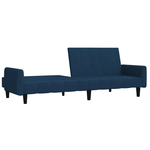 Sofá-cama, Sofá conversível de 2 lugares veludo azul