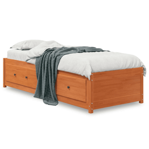 Sofá-cama, Sofá conversível sem colchão 90x200 cm pinho maciço castanho-mel