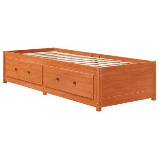 Sofá-cama, Sofá conversível sem colchão 90x200 cm pinho maciço castanho-mel