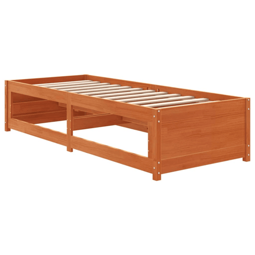 Sofá-cama, Sofá conversível sem colchão 90x200 cm pinho maciço castanho-mel