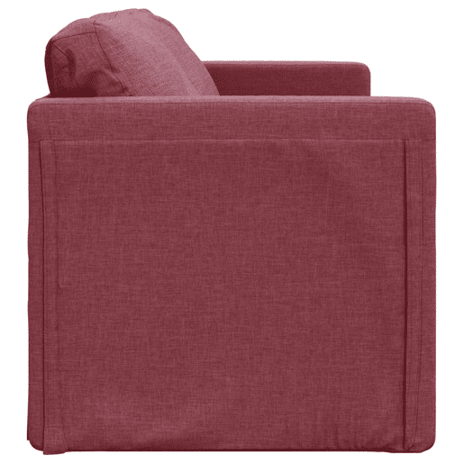 Sofá-cama, Sofá conversível sem pés 112x174x55 cm tecido vermelho tinto