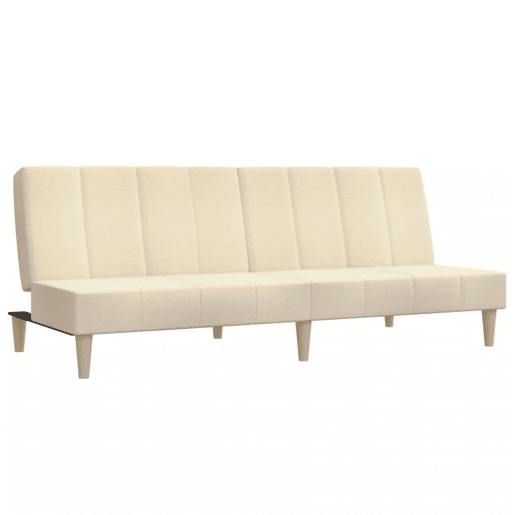 Sofá-cama, Sofá conversível de 2 lugares tecido cor creme