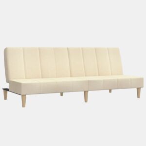 Sofá-cama, Sofá conversível de 2 lugares tecido cor creme