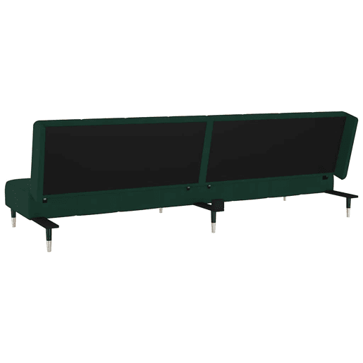 vidaXL Sofá-cama de 2 lugares veludo verde-escuro vidaXL Sofá-cama de 2 lugares veludo verde-escuro