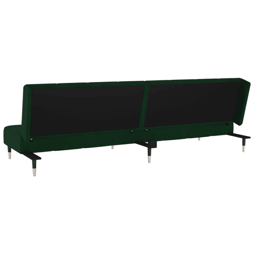 vidaXL Sofá-cama de 2 lugares veludo verde-escuro vidaXL Sofá-cama de 2 lugares veludo verde-escuro