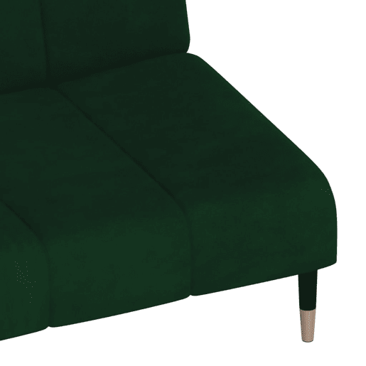 vidaXL Sofá-cama de 2 lugares veludo verde-escuro vidaXL Sofá-cama de 2 lugares veludo verde-escuro