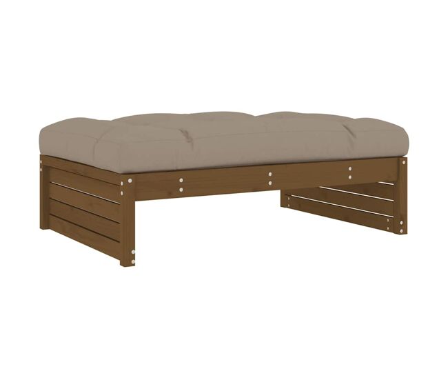 Vidaxl taburete de jardín madera maciza de pino marrón miel 120x80 cm
